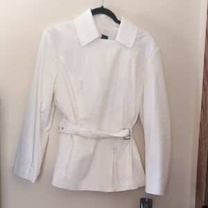Doncaster White Women's Blazer with Belt - NWT